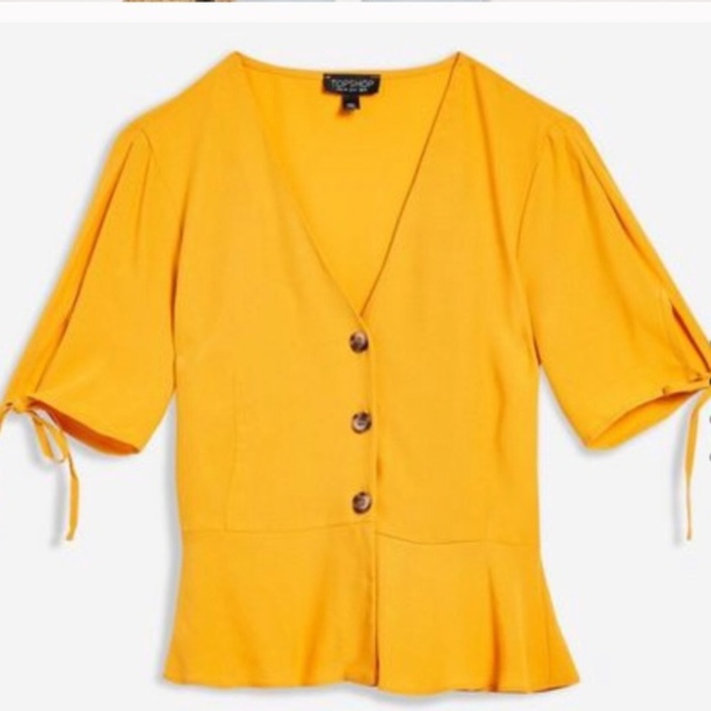 Topshop Button-Up Blouse